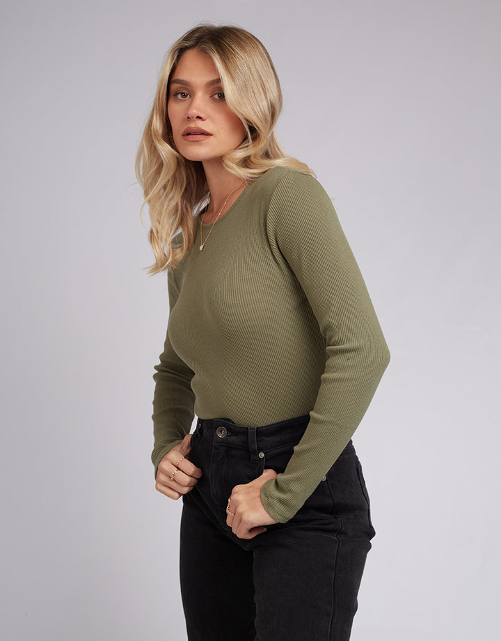 Rib Long Sleeve 3pk White/Black/Khaki